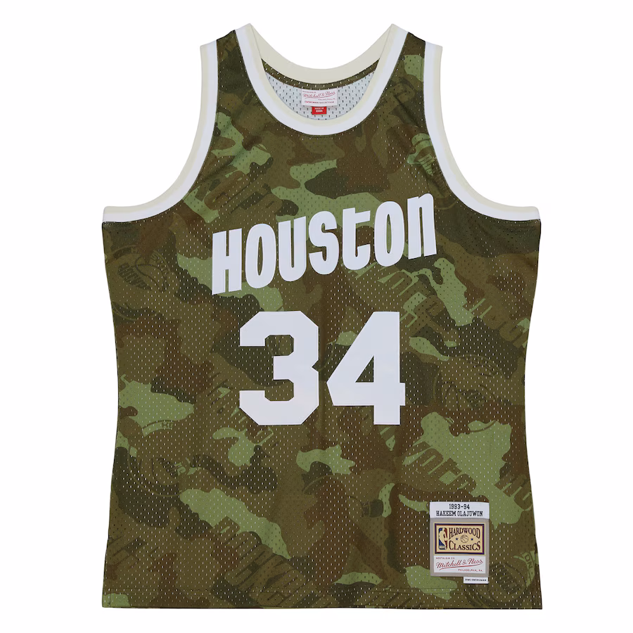 Hakeem Olajuwon, Houston Rockets, Maglia Swingman Ghost Green 1993/94, Camuffamento
