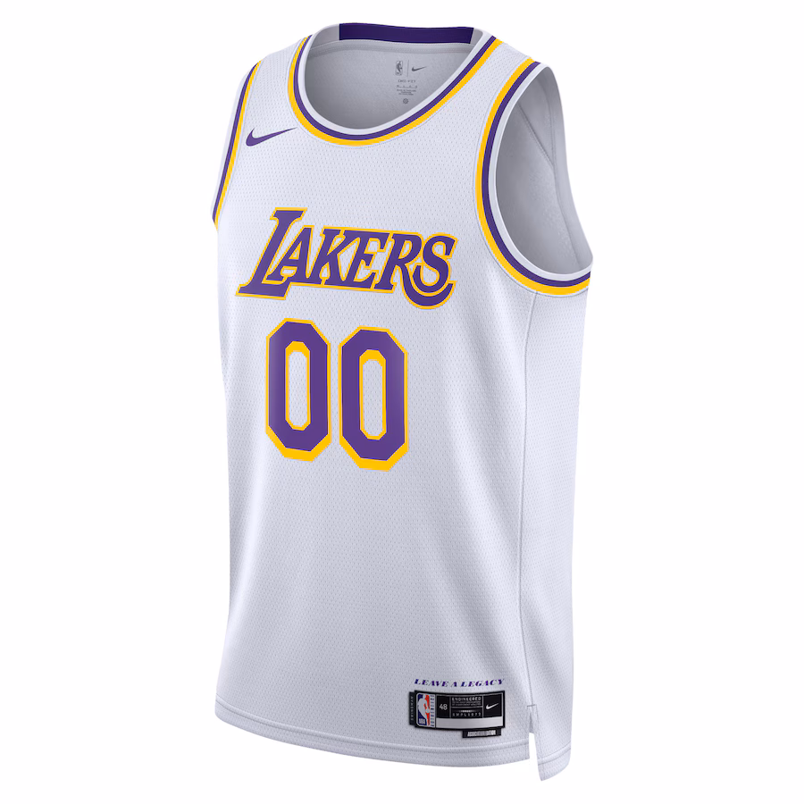 Maillot Blanc Personnalisé Los Angeles Lakers Association Edition