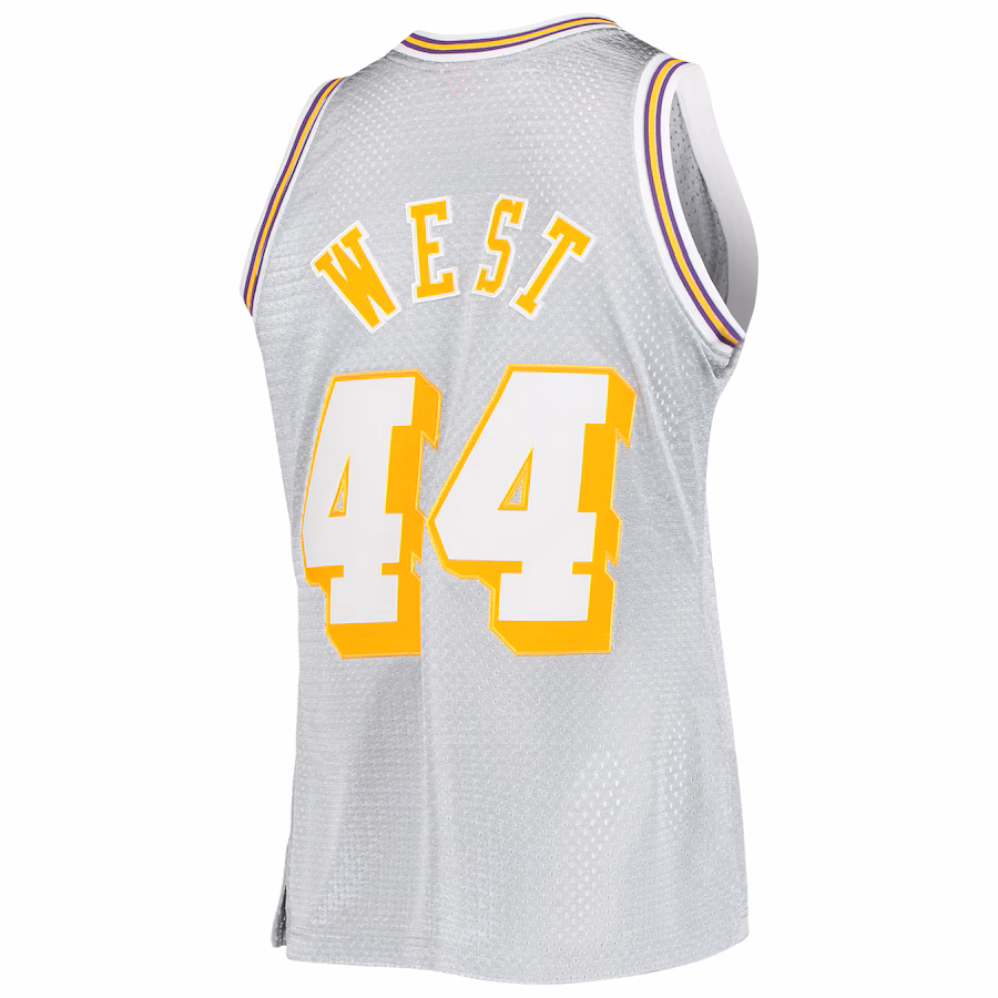 Jerry West, Los Angeles Lakers, 75º Anniversario 1971/72 Classico Grana del Legno, Argento