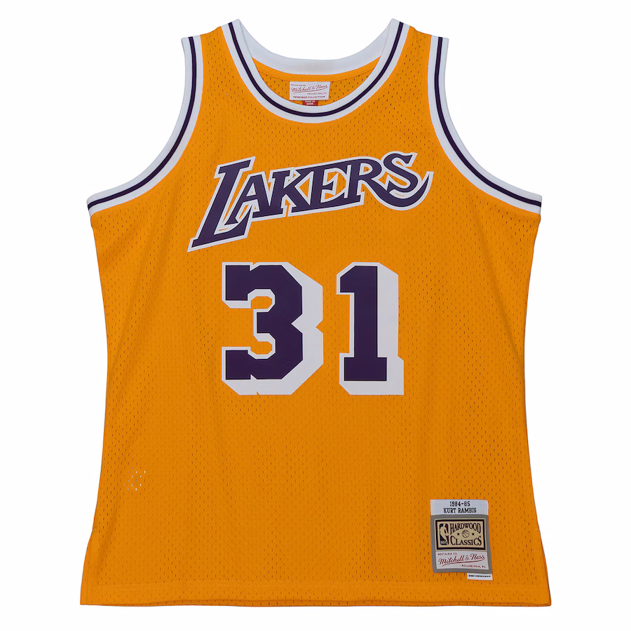 Kurt Rambis, Los Angeles Lakers, Maglia Edizione Fan della Stagione 1984/85, Oro