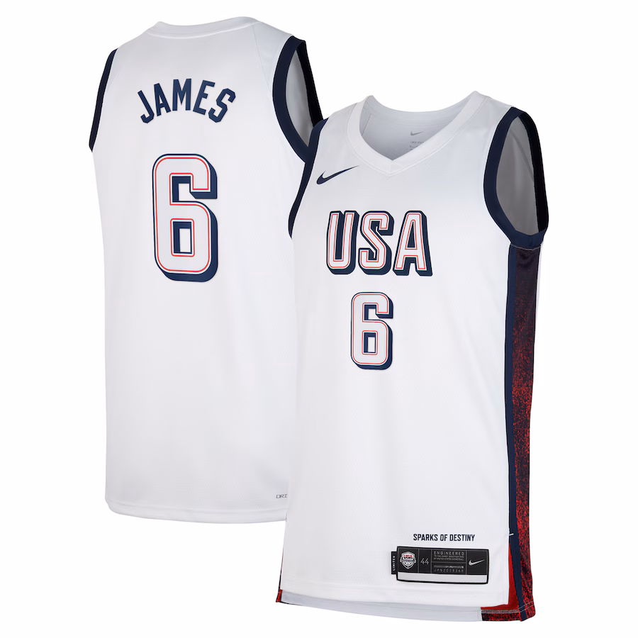 LeBron James, Unisex, Edizione 2024, Bianca