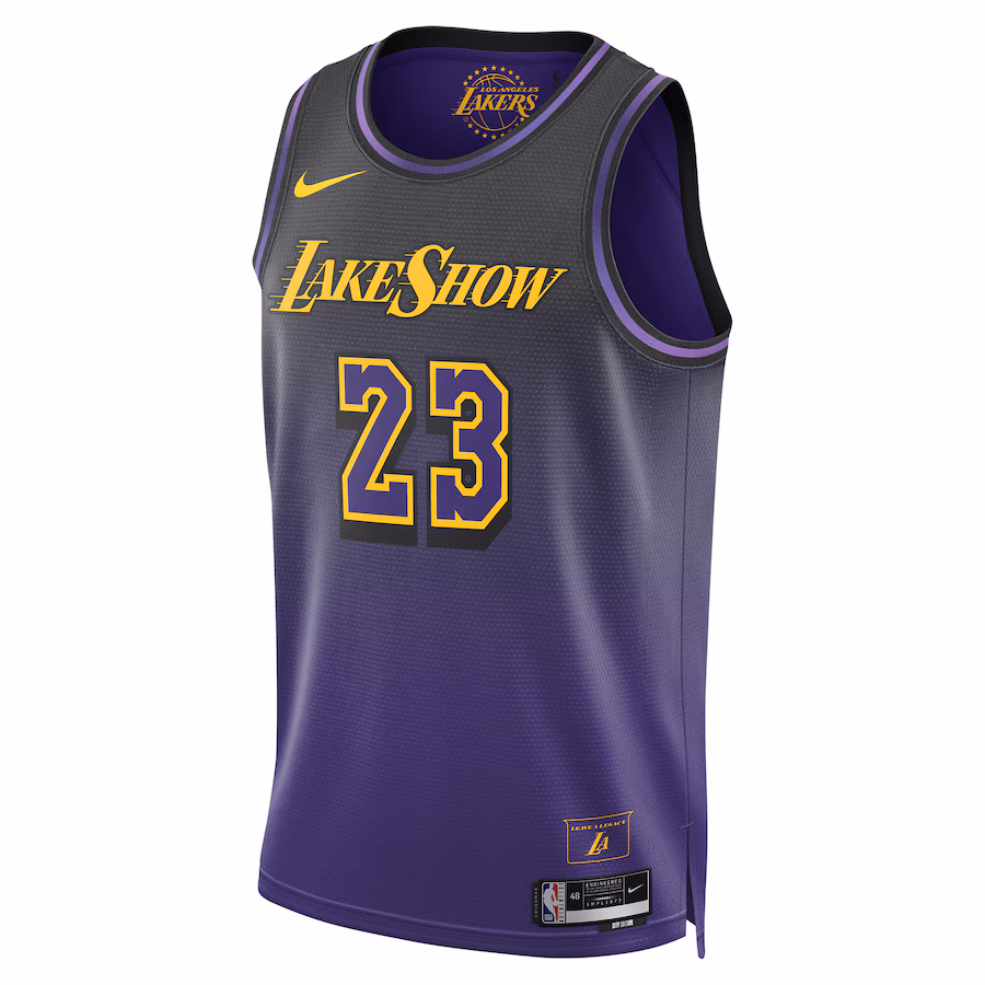 LeBron James, Los Angeles Lakers, Unisex, 2024/25 Season, City Edition, Purple