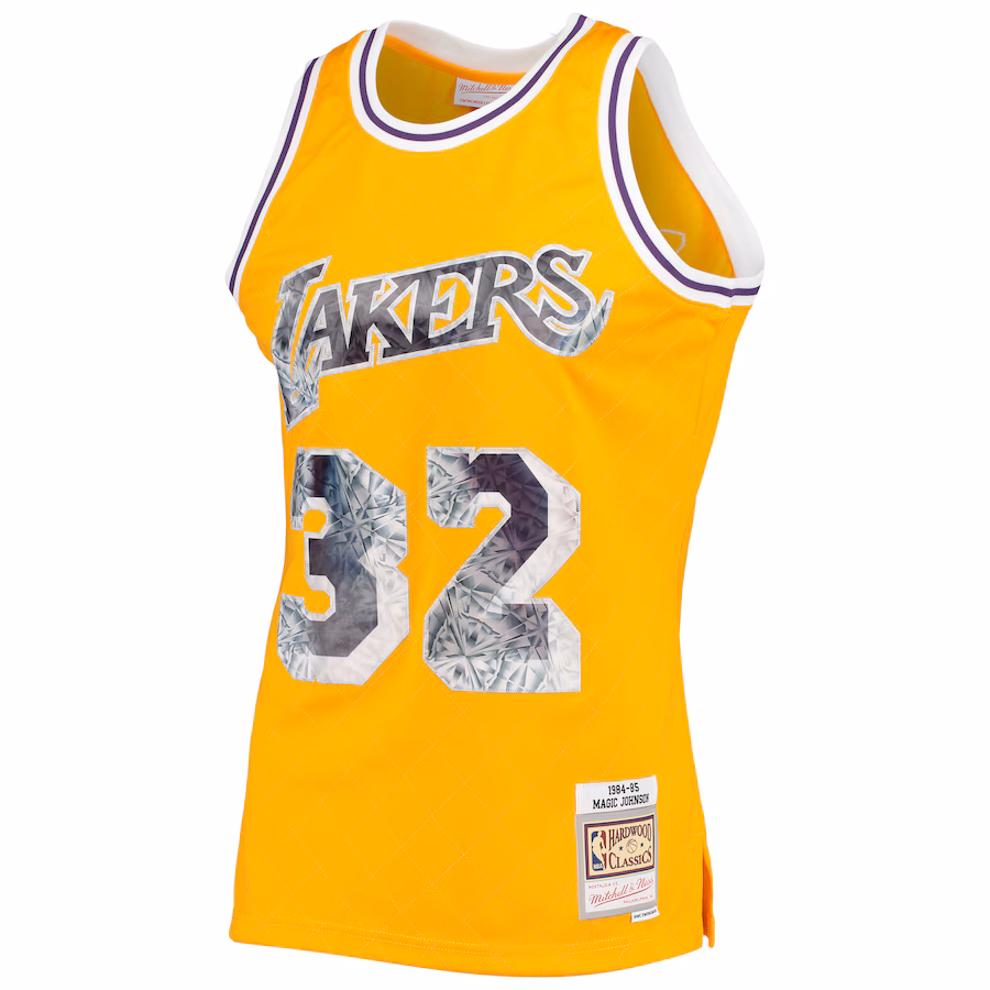 Maillot Magic Johnson Lakers Mitchell & Ness 75e Anniversaire Diamond Edition 1984/85