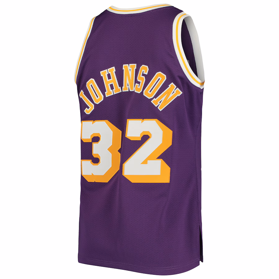 Magic Johnson, Los Angeles Lakers, Maillot Hardwood Classics 1984/85, Violet