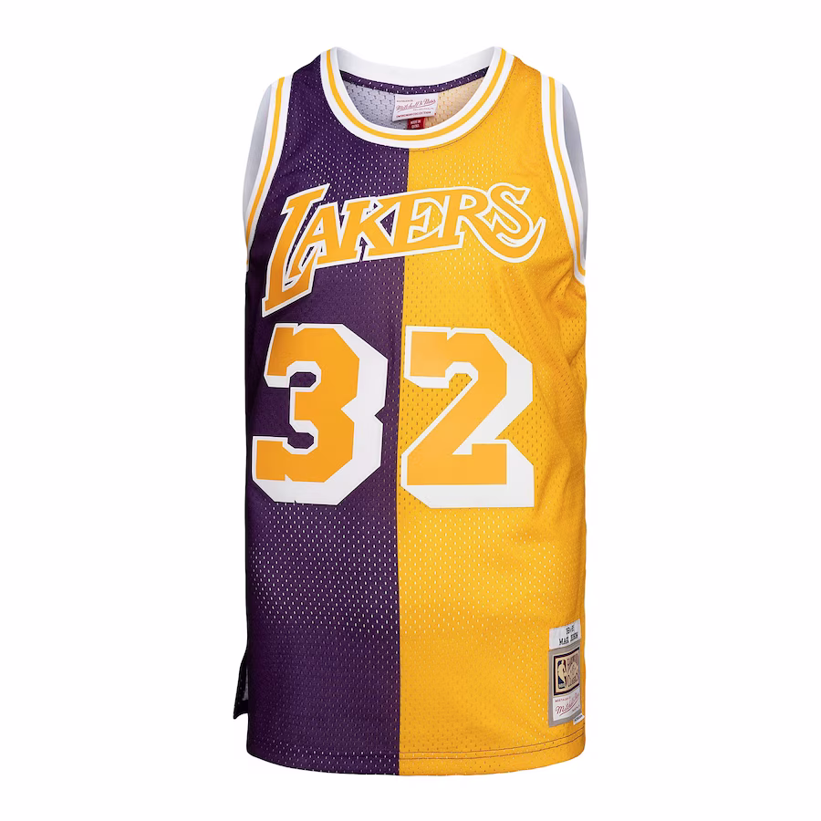 Magic Johnson, Los Angeles Lakers, 1984/85, Púrpura/Oro