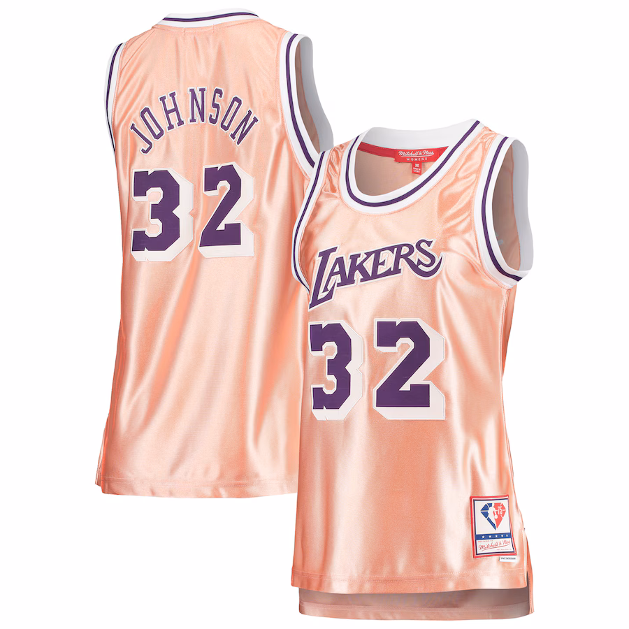 Magic Johnson, Los Angeles Lakers, Rose Gold 75e Anniversaire Féminin, Rose