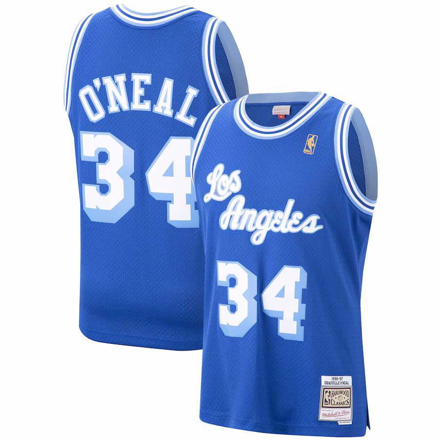Shaquille O'Neal, Los Angeles Lakers, Hardwood Classics, Bleu Royal