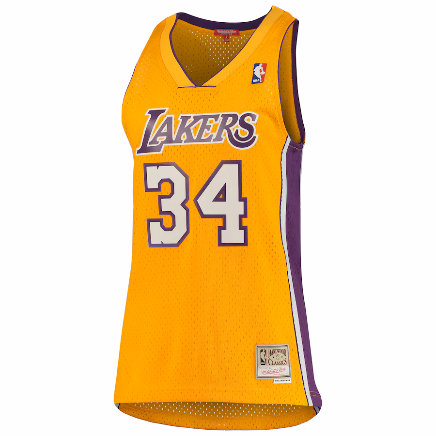 Shaquille O'Neal, Los Angeles Lakers, Femme, 1999/00, Hardwood Classics, Or
