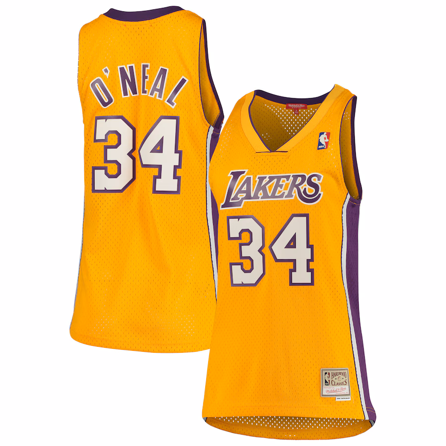 Shaquille O'Neal, Los Angeles Lakers, Femme, 1999/00, Hardwood Classics, Or