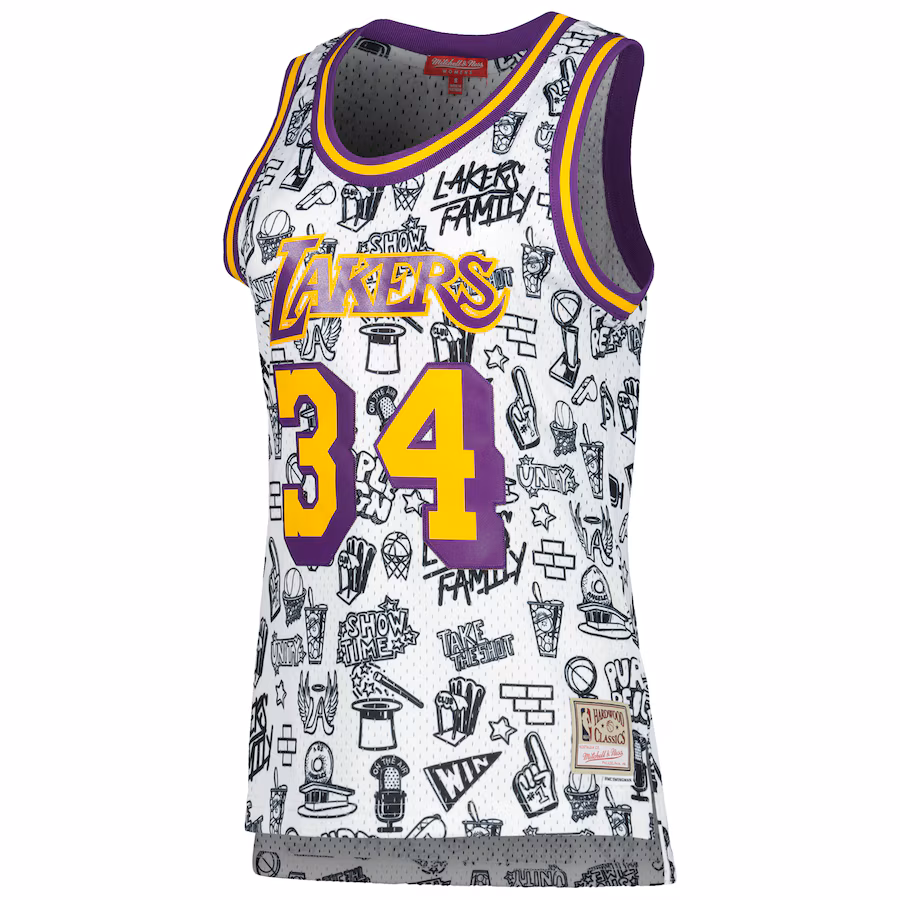 Shaquille O'Neal, Los Angeles Lakers, 1996 Mujer, Blanco