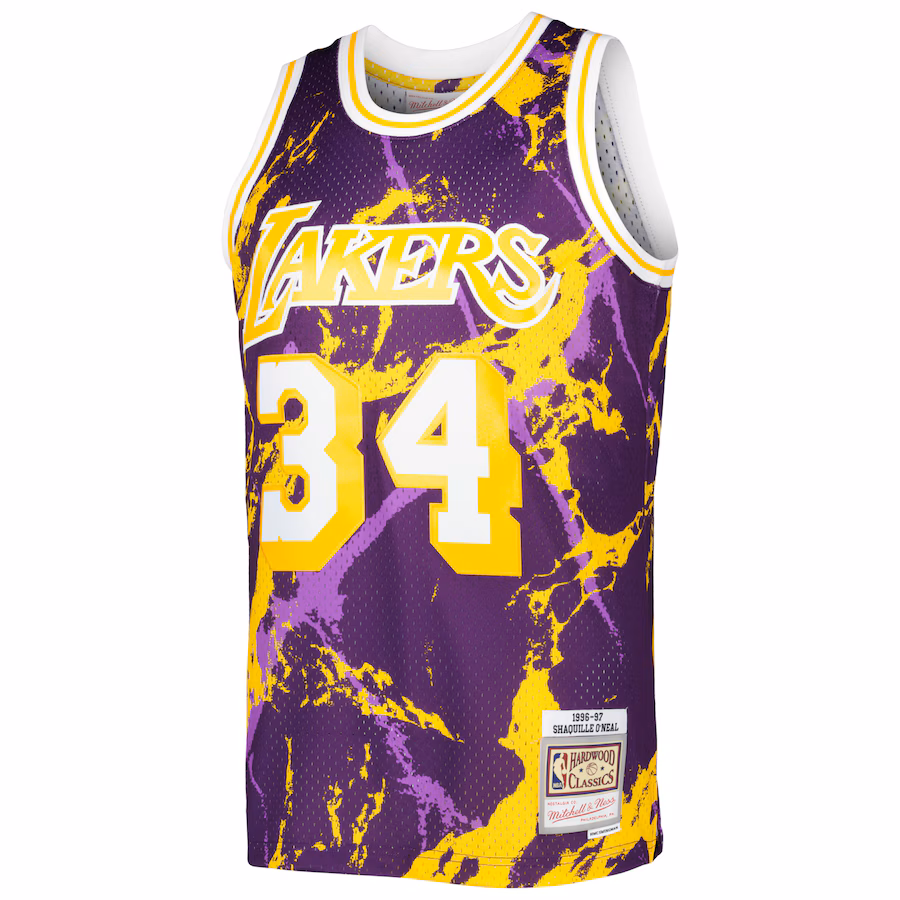 Shaquille O'Neal, Los Angeles Lakers, 1996/97 Mármol Clásico, Púrpura