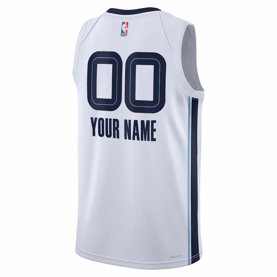 Memphis Grizzlies Badge Jersey, Association Edition, White