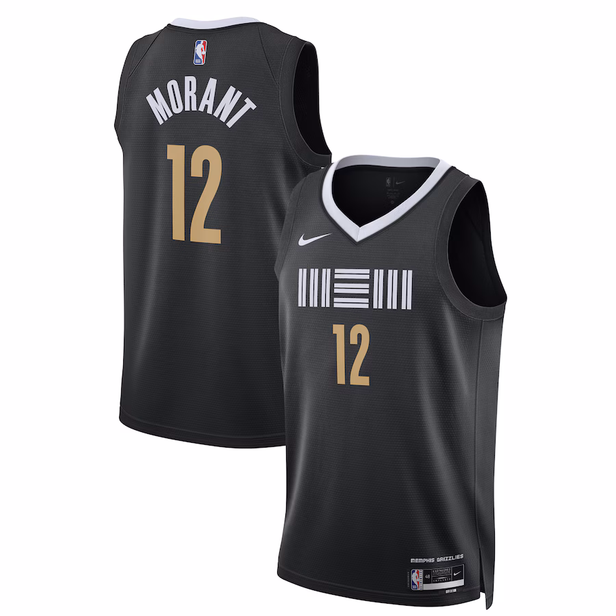 Ja Morant, Memphis Grizzlies, Saison 2023/24, City-Edition, Schwarz