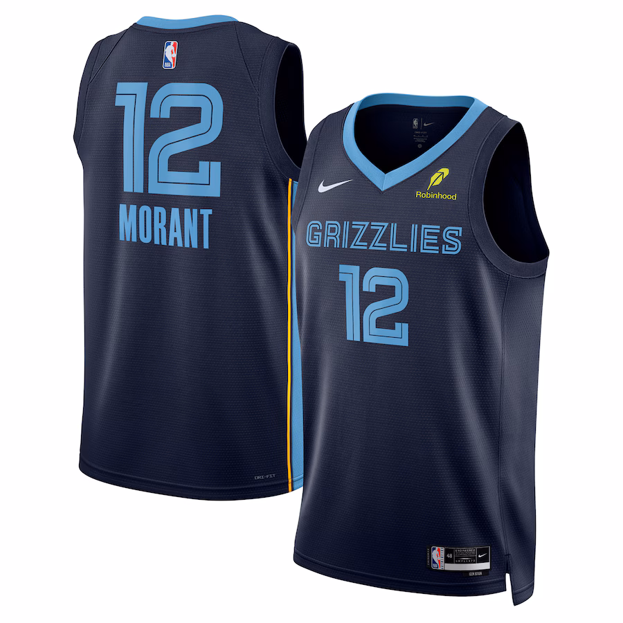 Ja Morant, Memphis Grizzlies, Edizione Icona, Blu marinaio