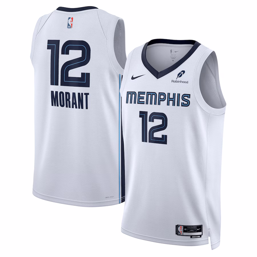 Ja Morant, Memphis Grizzlies, Edizione Associativa, Bianco
