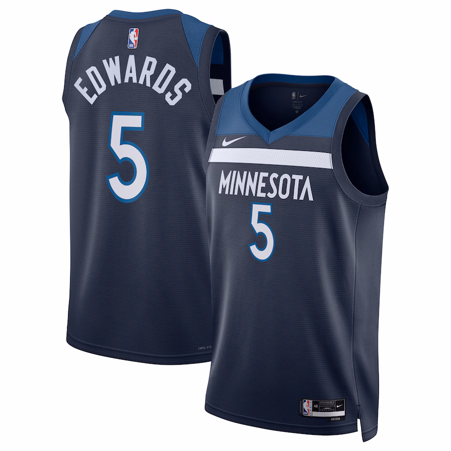 Anthony Edwards Minnesota Timberwolves Icon Edition Navy Blue