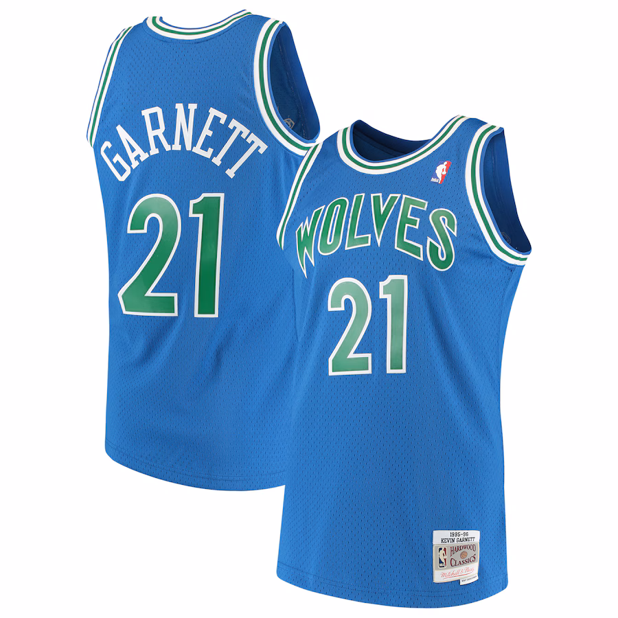 Kevin Garnett Minnesota Timberwolves 1995-97 Blue Jersey