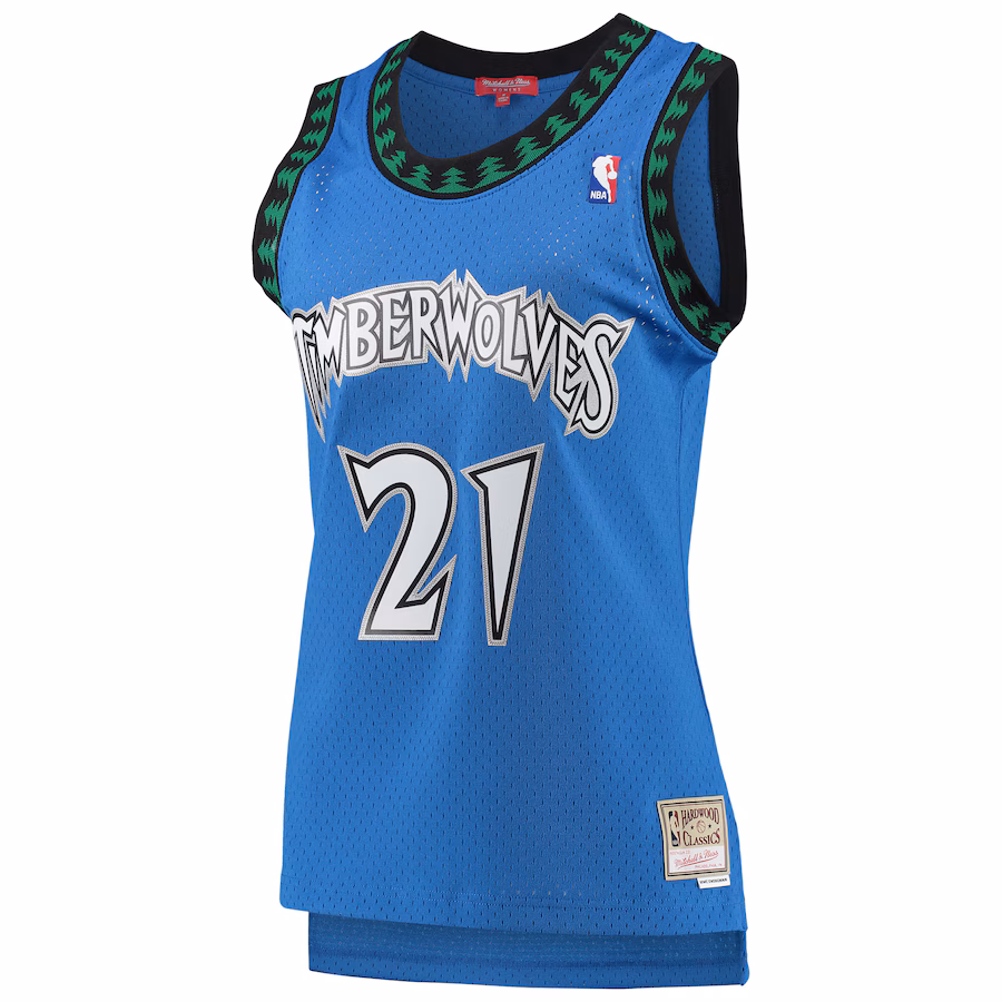 Kevin Garnett, Minnesota Timberwolves, Women's Hardwood Classics, Blue