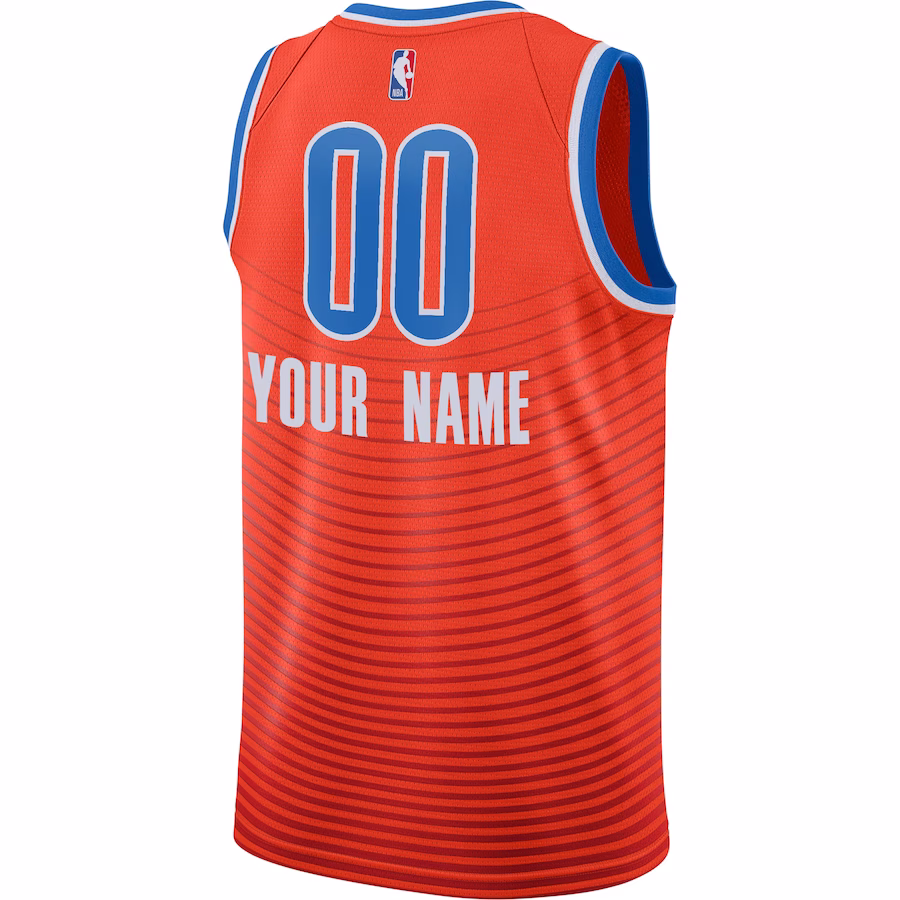 Maillot personnalisé de l'Oklahoma City Thunder, Édition statement, Orange