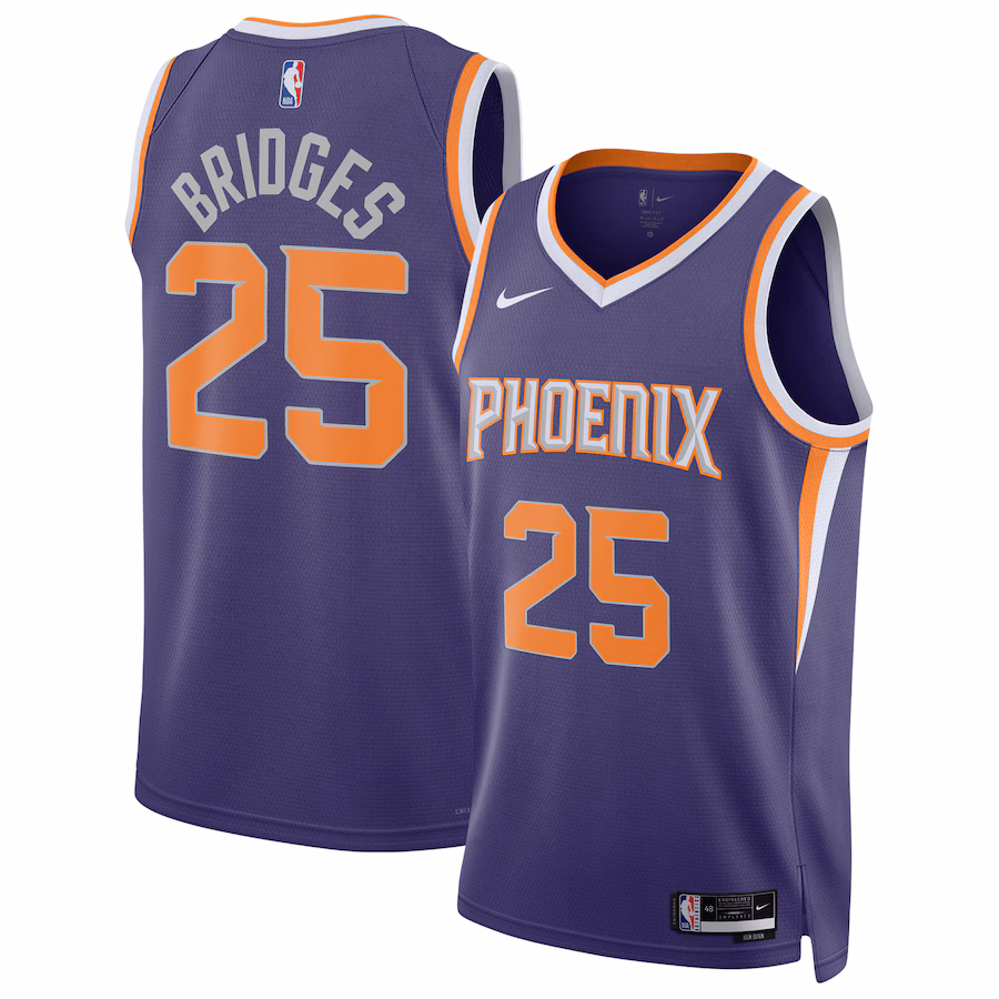 Maillot Swingman unisexe de Mikal Bridges pour les Phoenix Suns - Édition Icône - Violet