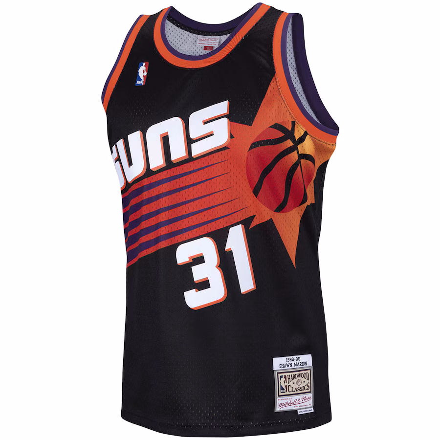 Maillot Swingman Hardwood Classics 1999/00 de Shawn Marion pour les Phoenix Suns de Mitchell & Ness - Noir