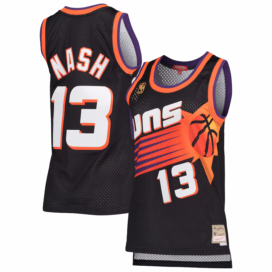 Maglia Swingman Hardwood Classics Donna di Steve Nash per i Phoenix Suns di Mitchell & Ness - Nero