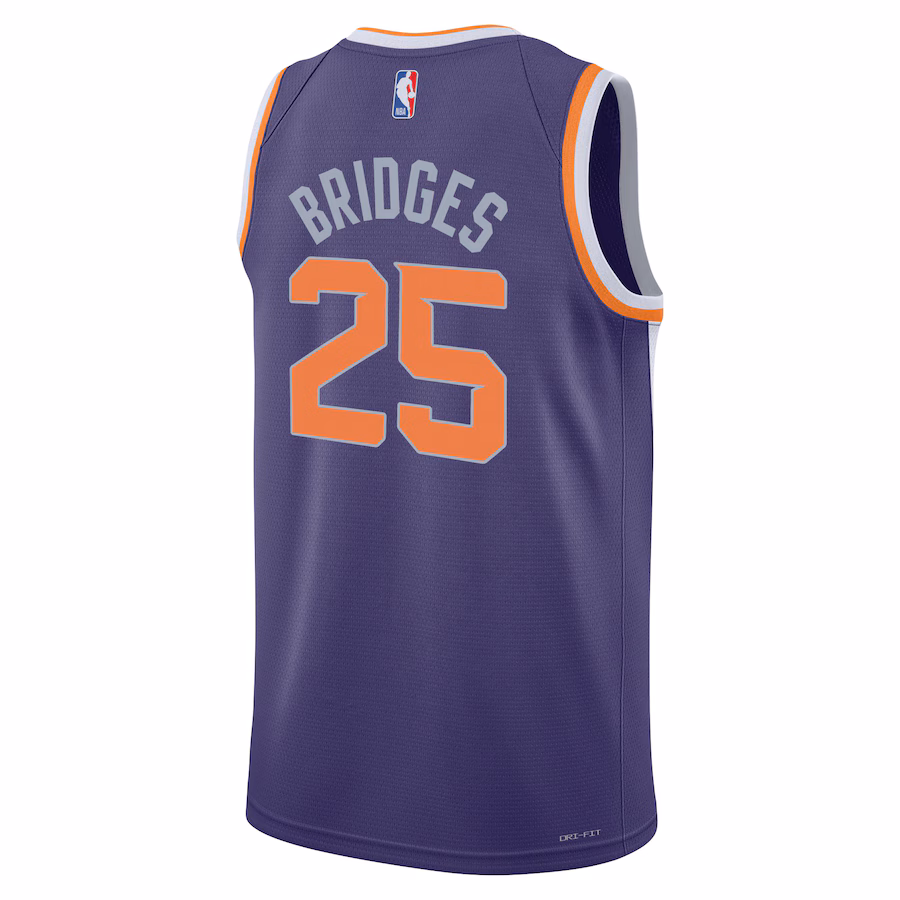 Maillot Swingman Youth de Mikal Bridges pour les Phoenix Suns - Édition Icône - Violet