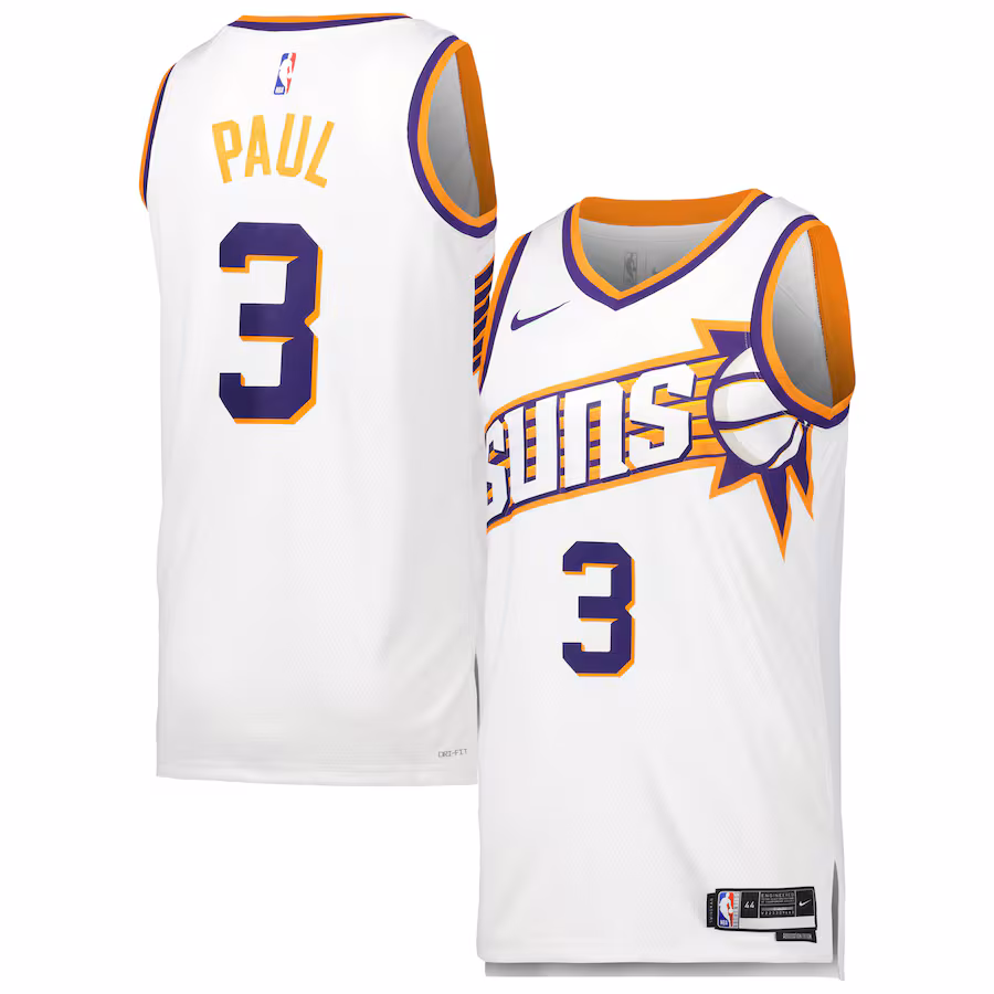 Maglia Swingman Unisex di Chris Paul per i Phoenix Suns - Edizione Associazione - Bianca