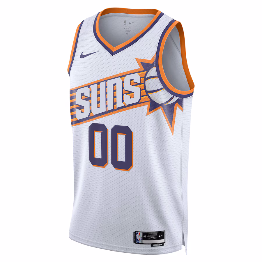 Maglia personalizzata Swingman Unisex dei Phoenix Suns - Edizione Associazione - Bianca