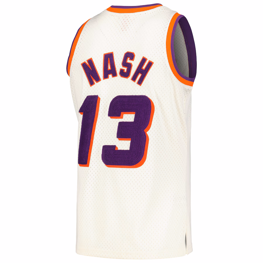 Maglia Swingman a Punto di Catena di Mitchell & Ness di Steve Nash per i Phoenix Suns - Cremisi