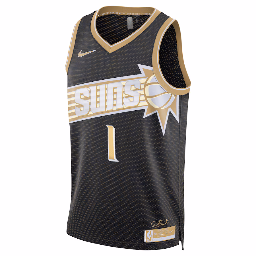 Maglia Swingman Unisex della Select Series di Devin Booker per i Phoenix Suns - Nero
