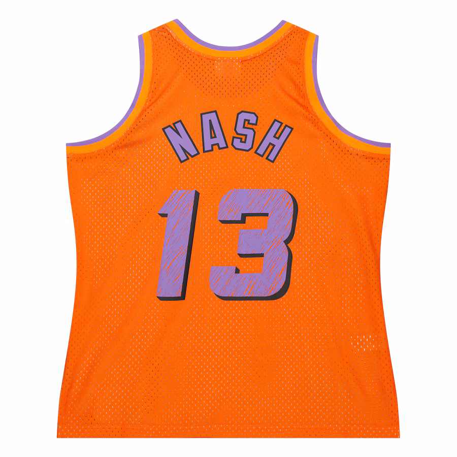 Steve Nash Phoenix Suns Mitchell & Ness 1996/97 Swingman Sidewalk Sketch Jersey - Orange