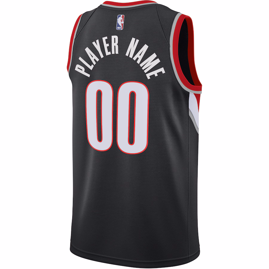 Portland Trail Blazers Custom Jersey, Icon Edition, Black