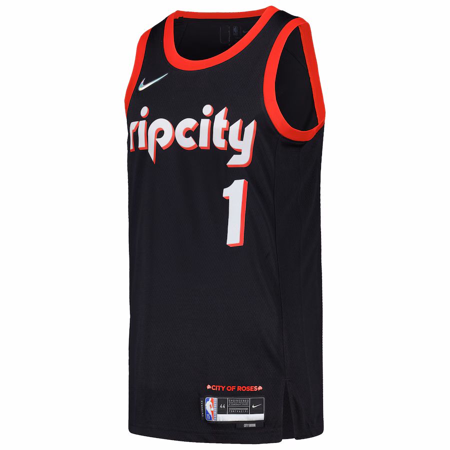 Anfernee Simons, Portland Trail Blazers, City Edition, Black