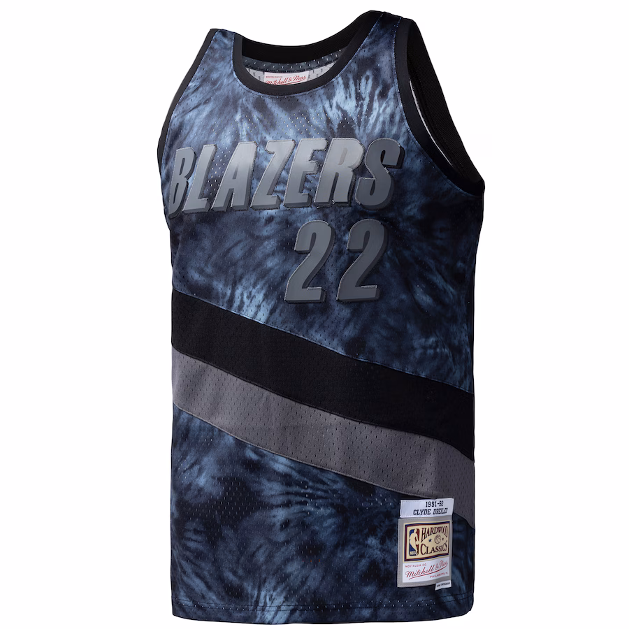Clyde Drexler, Portland Trail Blazers, 1991/92, Tessitura a nastro, Nero