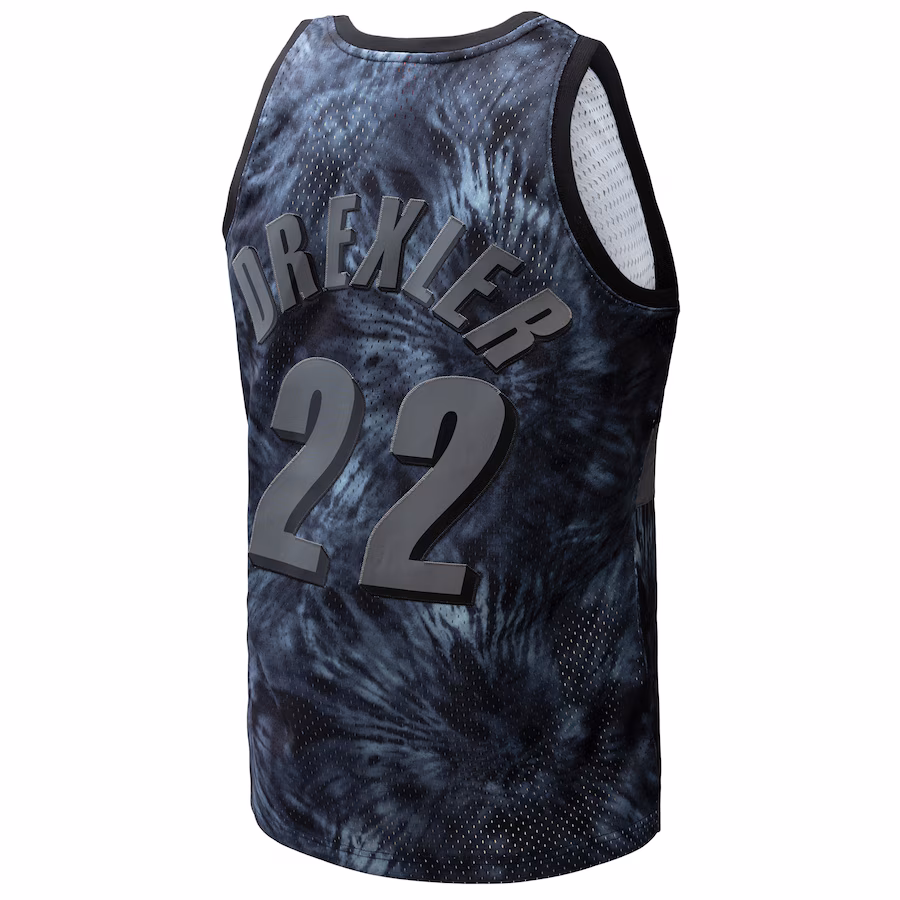 Clyde Drexler, Portland Trail Blazers, 1991/92, Tessitura a nastro, Nero
