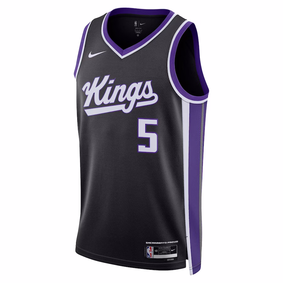 De'Aaron Fox, Sacramento Kings, Édition Icône, Noir
