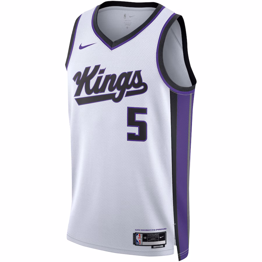 De'Aaron Fox, Sacramento Kings, Édition Association, Blanc