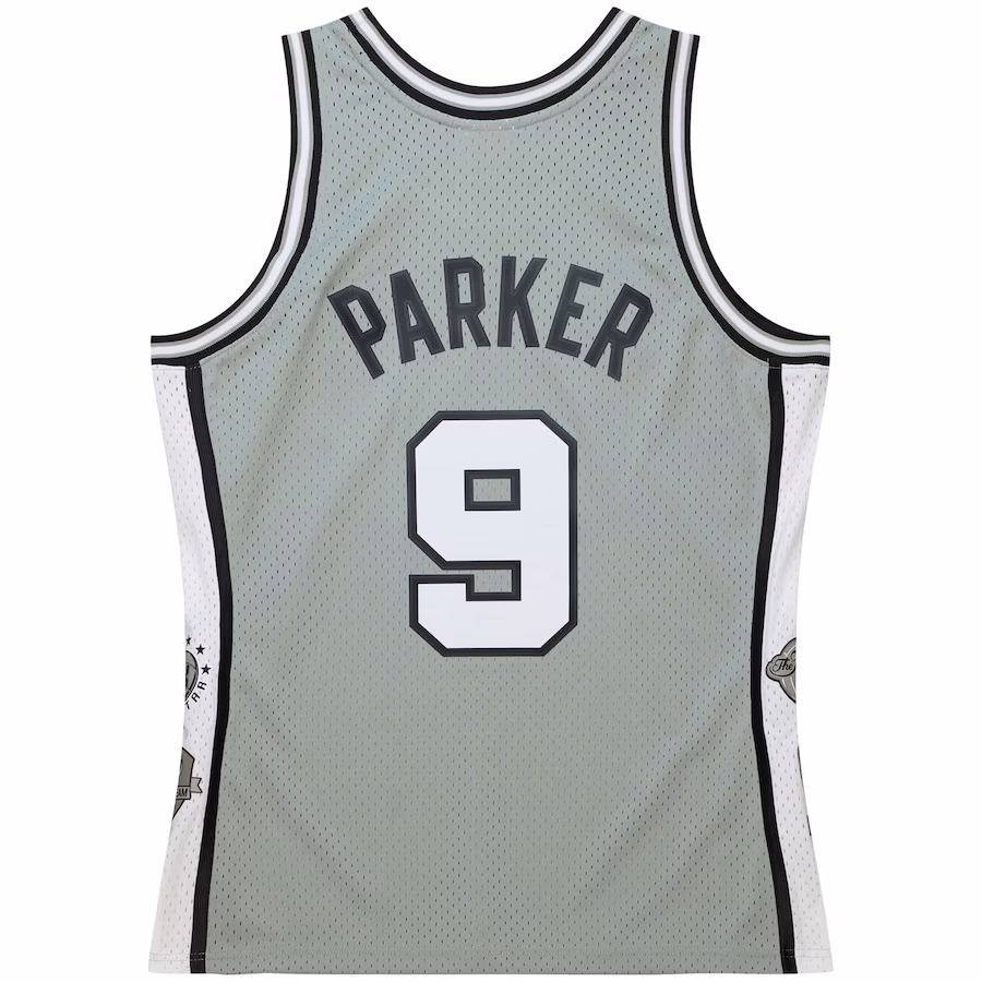Tony Parker, San Antonio Spurs, Unisex Hall of Fame 2023 Class Retro, Gray