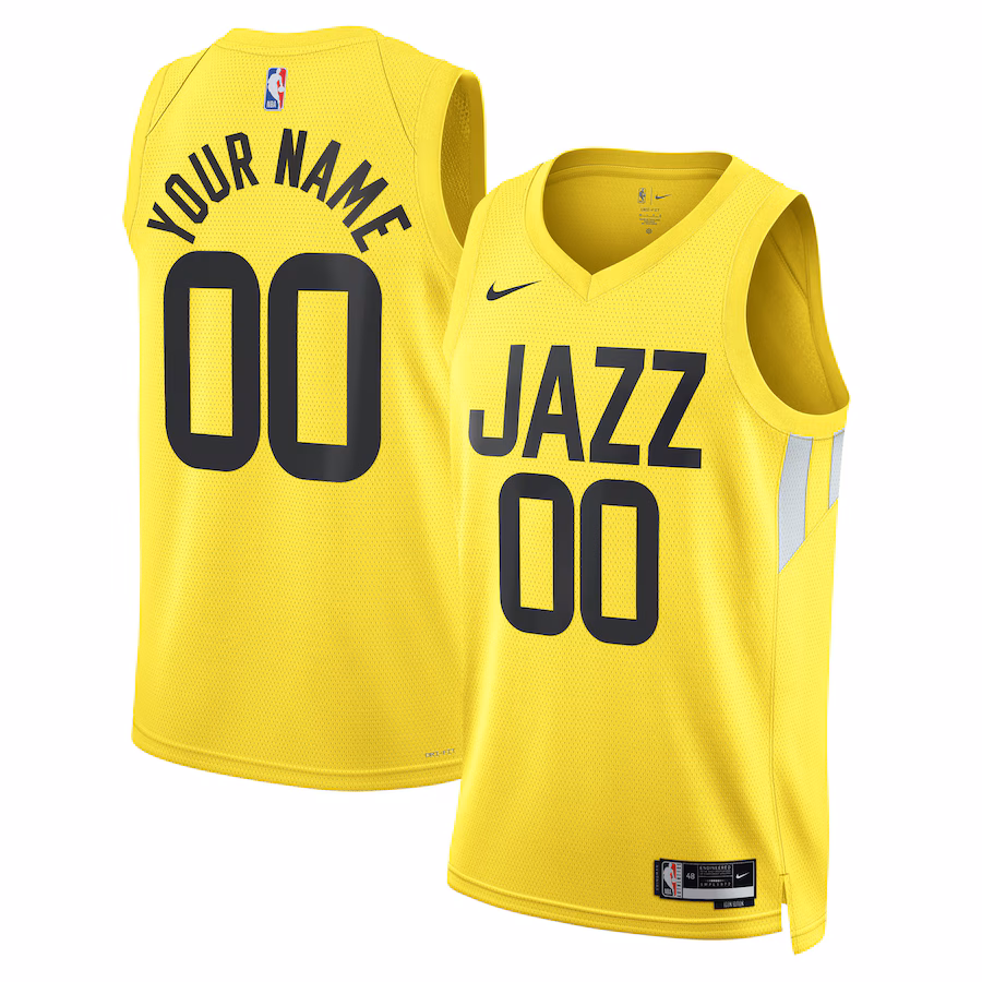 Maglia personalizzata dell'Utah Jazz, Edizione Icon, Giallo