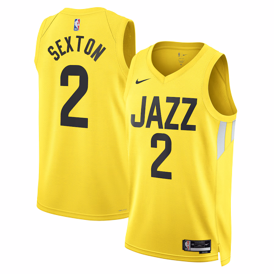 Collin Sexton Utah Jazz Edizione Icon Giallo