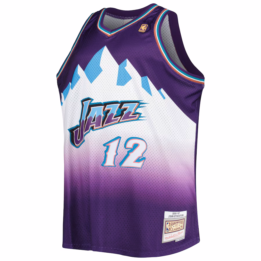 Maillot de fan de John Stockton pour l'Utah Jazz en 1996/97, Violet