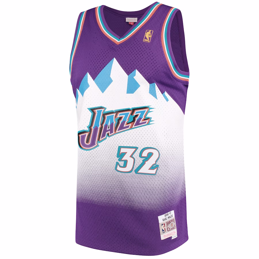 Maillot de fan de Karl Malone pour l'Utah Jazz en 1996/97, Violet
