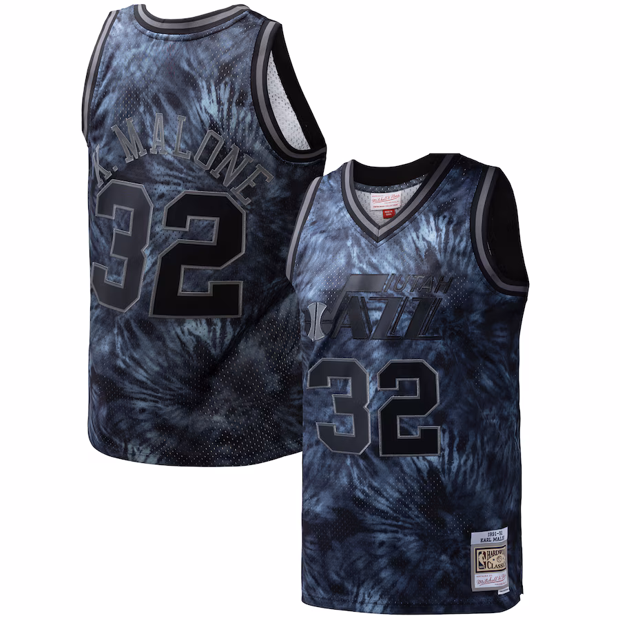 Karl Malone, Utah Jazz, 1991/92 Teinture en Masse, Noir